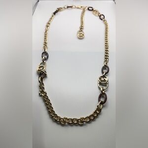 MICHAEL KORS TORTOISE GOLD TINE LINK CHAIN BELT